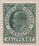 049 1907 Halfpenny Blue Green