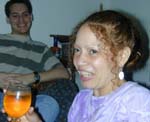 Quinn with Peach Wine