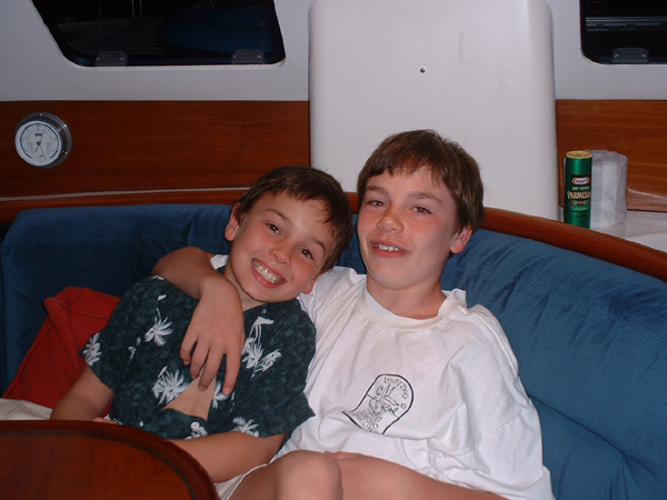 Both kids in cabin