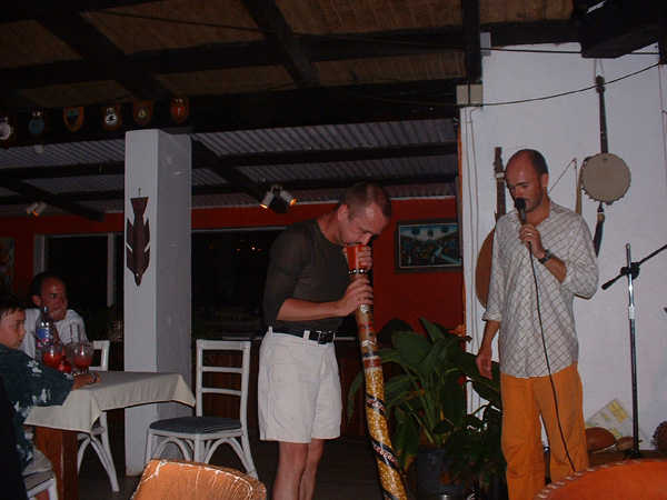 Ian on the didgeridoo