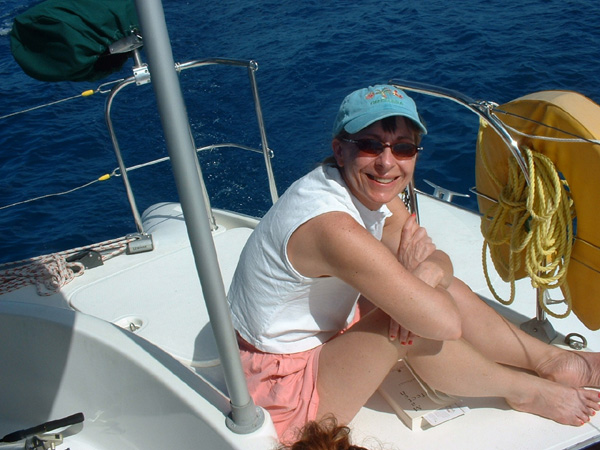 Sarah on deck