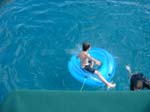 Jumping off boat