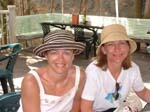 Sarah and Jules in hats
