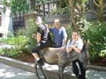 On the donkey