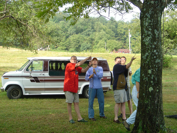 Raising the tarp 2