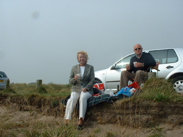 Hot day at an English Beach