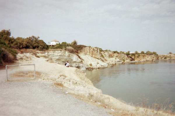 The fun beach just below the rocks