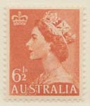 1953-54  6 1-2d orange with watermark