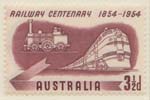 1954  3 1-2d burgundy railway