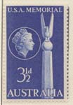 1955  3 1-2d blue USA memorial