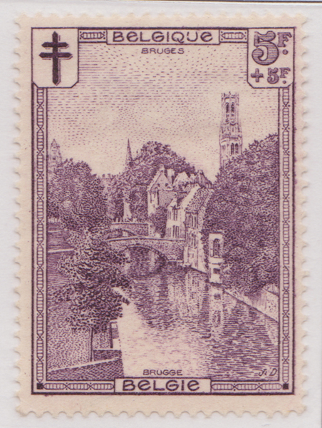 00B98 1929 5f + 5f Dull Violet