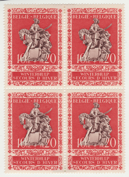 0B343 1942-43 10fr + 20fr Rose Brown