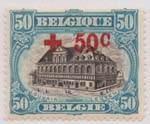 00B43 1918 50c + 50c Turquiose Blue and Black