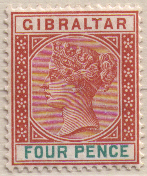 017 1898 4d Orange Brown and Green