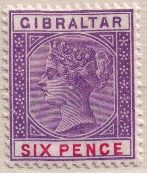 019 1898 6d Violet and Carmine Rose