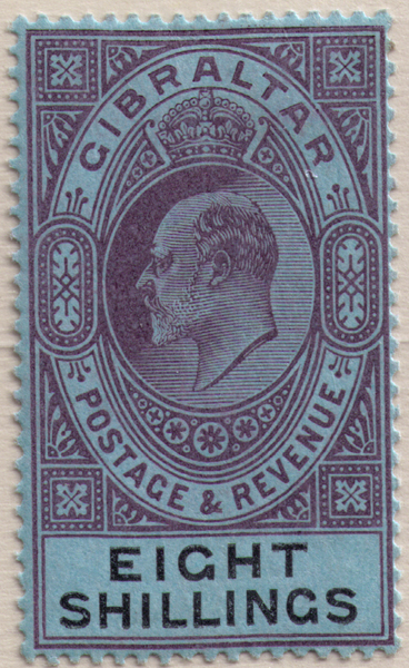 047 1903 8sh Violet and Black on Blue