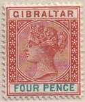 017 1898 4d Orange Brown and Green