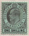 058 1910 1sh Black on Green