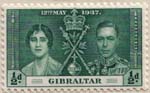 104 1937 Halfpenny Deep Green Coronation Issue